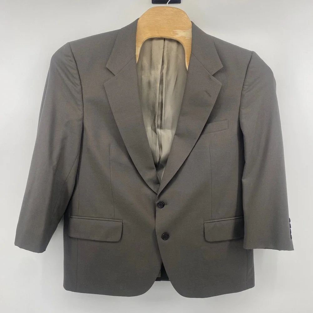 Burberrys Blazer‎ Mens Size 42R Brown Wool 2-Button Sport Coat Vintage Boyds PHL